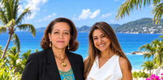 MarryCaribbean.com and IADWP Announce Strategic Alliance for Caribbean Romance Tourism Two women centered in front of a Caribbean beach and turquoise sea.